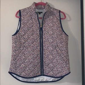 Floral printed puffer vest